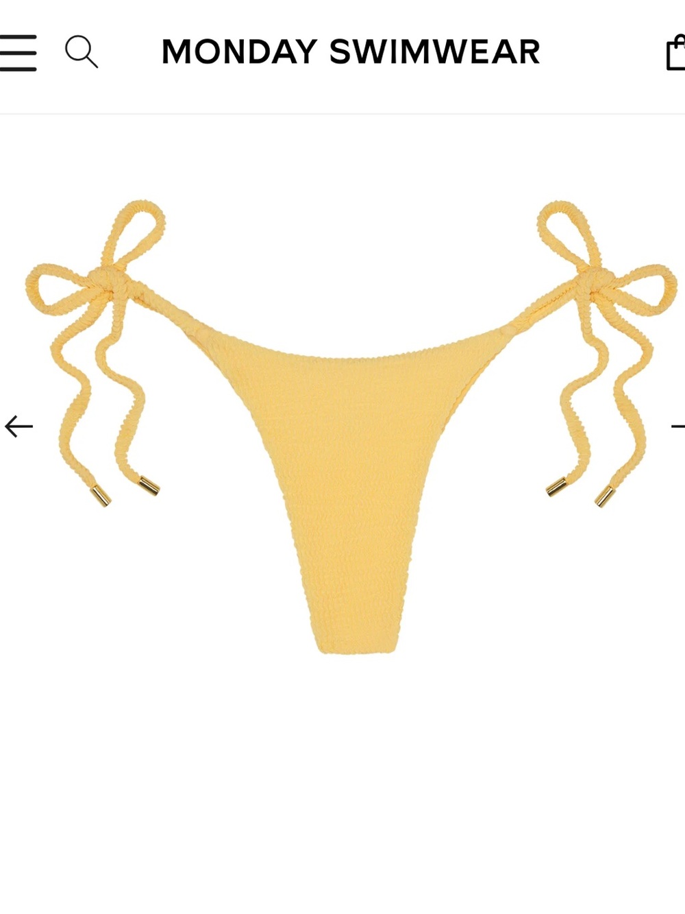 Monday Swimwear Palma Bottom - Honey Crinkle